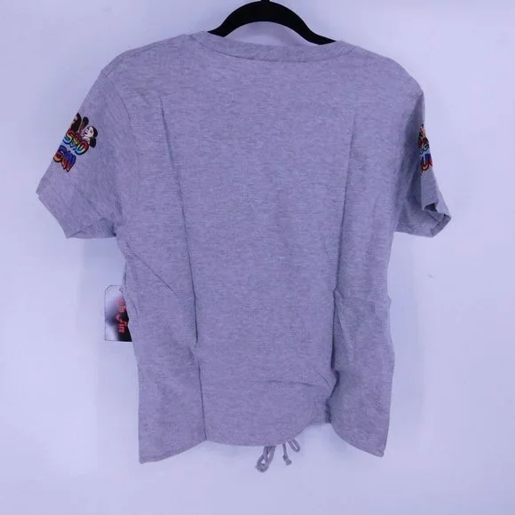 Blessed Queen Ethnic Graphic T-Shirt Juniors S M L XL Grey Drawstring - Picture 6 of 7